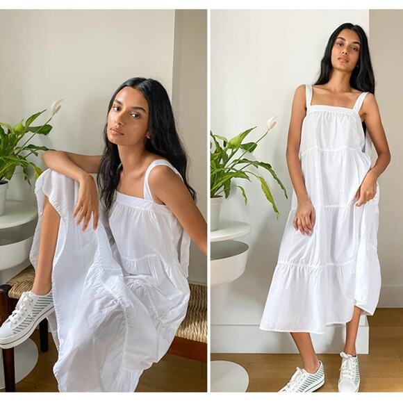 Nation LTD Amelia Tiered Red Midi Dress - Picture 2 of 8